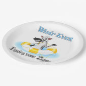 Assiettes En Carton Quoi qu'il flotte votre Zebra (Angle)