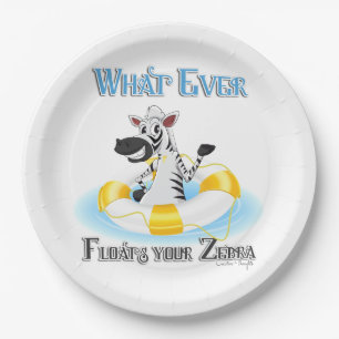 Assiettes En Carton Quoi qu'il flotte votre Zebra