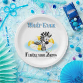 Assiettes En Carton Quoi qu'il flotte votre Zebra 3 (Fête)