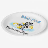 Assiettes En Carton Quoi qu'il flotte votre Zebra 3 (Angle)