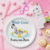 Assiettes En Carton Quoi qu'il flotte votre Zebra 4 (Fête)