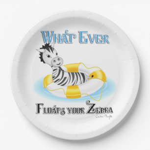 Assiettes En Carton Quoi qu'il flotte votre Zebra 4