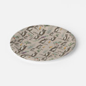 Assiettes En Carton Raccoon mignonne en Motif de la forêt de pins (Angle)