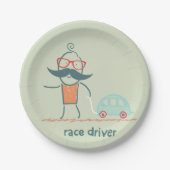 Assiettes En Carton Race Car (Devant)