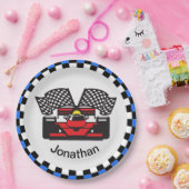 Assiettes En Carton Race Voiture Conception Papier Plaque (Fête)