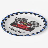 Assiettes En Carton Race Voiture Conception Papier Plaque (Angle)