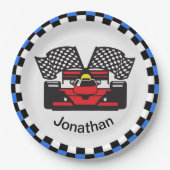Assiettes En Carton Race Voiture Conception Papier Plaque (Devant)
