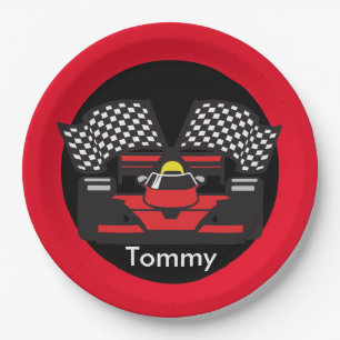Assiettes En Carton Race Voiture Conception Papier Plaque