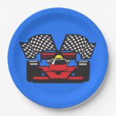 Assiettes En Carton Race Voiture Conception Papier Plaque (Devant)