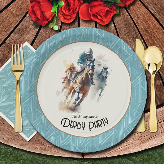 Assiettes En Carton Racehores Derby Party