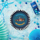 Assiettes En Carton Racing Enfant's Birthday Race Car Thème Invitation (Fête)