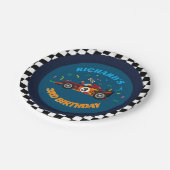 Assiettes En Carton Racing Enfant's Birthday Race Car Thème Invitation (Angle)