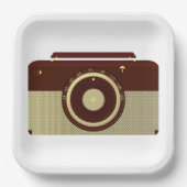 Assiettes En Carton Radio Brown Rétro Et Antique Or (Recto)