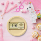 Assiettes En Carton Radio rétro-horloge (Fête)