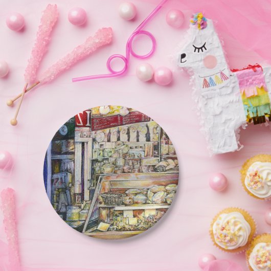 Assiettes En Carton Rafraîchir dans un déli chaud (Fête)