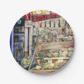 Assiettes En Carton Rafraîchir dans un déli chaud (Devant)