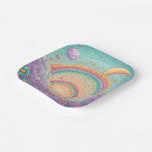 Assiettes En Carton rainbow Birthday or Shower  (Angulaire)