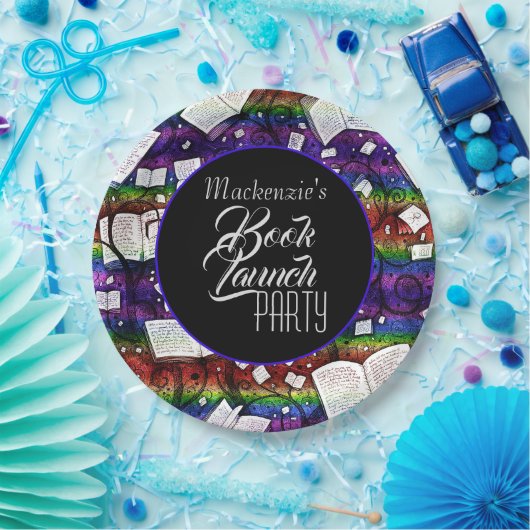 Assiettes En Carton Rainbow Book Launch Party (Fête)