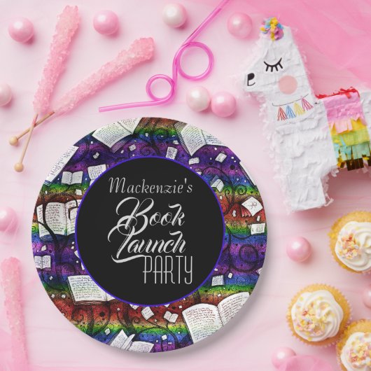 Assiettes En Carton Rainbow Book Launch Party (Fête)