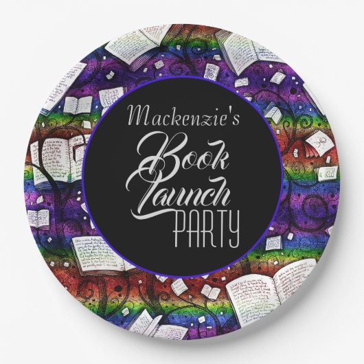 Assiettes En Carton Rainbow Book Launch Party (Devant)