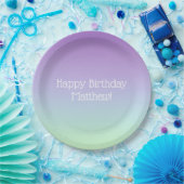 Assiettes En Carton Rainbow Boy fête d'anniversaire (Fête)