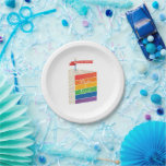 Assiettes En Carton Rainbow Cake Joyeux anniversaire Faire un voeu<br><div class="desc">Rien ne dit la fête comme un gâteau d'anniversaire coloré à l'arc-en-ciel. Ces plaques en papier rendront votre fête d'anniversaire plus festive.</div>