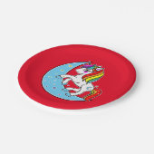 Assiettes En Carton Rainbow Celestial Blue Moon & Stars Unicorn (Angle)