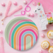 Assiettes En Carton Rainbow Pastel Green (Fête)