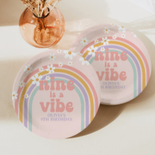 Assiettes En Carton Rainbow Pastel Nine is a Vibe 9e anniversaire