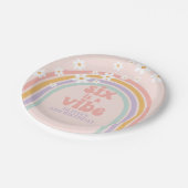 Assiettes En Carton Rainbow Pastel Six est un Vibe 6e anniversaire (Angle)