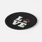 Assiettes En Carton Rainbow paw (Angle)