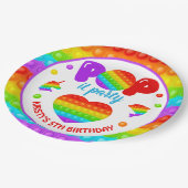 Assiettes En Carton Rainbow Pop It Fidget Toy Anniversaire (Angle)