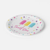 Assiettes En Carton Rainbow Pop Sweet Un 1er anniversaire (Angle)