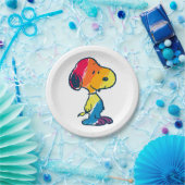 Assiettes En Carton Rainbow Snoopy (Fête)