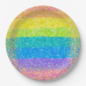 Assiettes En Carton Rainbow Stars Anniversaire (Devant)