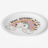 Assiettes En Carton Rainbow Stay Éffrayant (Angle)