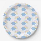 Assiettes En Carton Rainbow Summer Nuages Pastel Scribble Doodle (Devant)