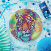 Assiettes En Carton Rainbow tiger Paper Plate (Fête)