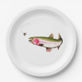 Assiettes En Carton Rainbow Trout Fly (Devant)