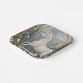 Assiettes En Carton Rainbow Unicorn Anniversaire (Angulaire)