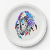 Assiettes En Carton Rainbow watercolor (Devant)