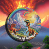 Assiettes En Carton Rainbow Wild One dinosaures thème d'anniversaire