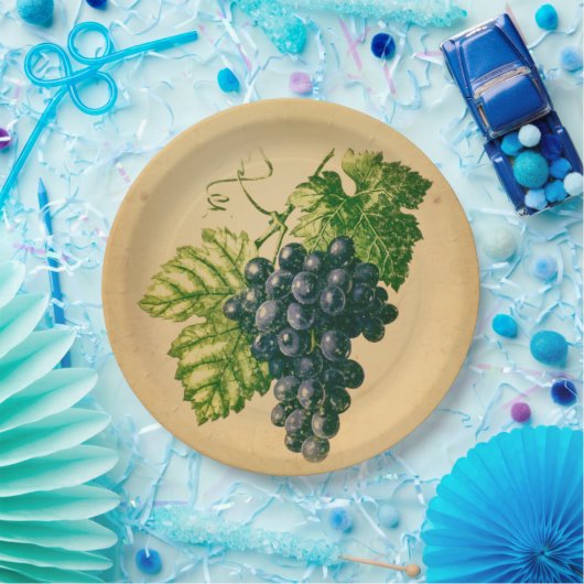 Assiettes En Carton Raisin (Fête)