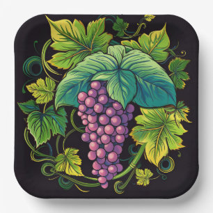 Assiettes En Carton Raisins