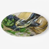 Assiettes En Carton Raisins de vin (Angle)