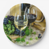 Assiettes En Carton Raisins de vin (Devant)