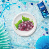 Assiettes En Carton Raisins rouges (Fête)