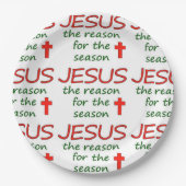 Assiettes En Carton Raison de JÉSUS de saison (Devant)