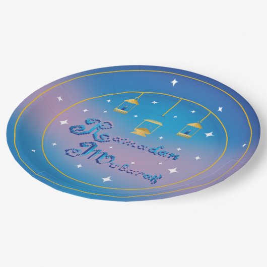 Assiettes En Carton Ramadan Moubarak (Angle)