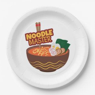 Assiettes En Carton Ramen Noodle Maître Funny Idée-Cadeau Japonais